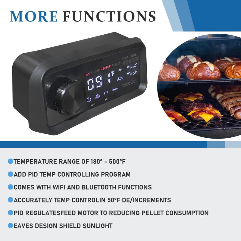 FCCUM Replacement 80146 Digital PID Control Board Parts for PB850PS2, Compatible with Pit Boss Pro Series II 850 Wood Pellet Grill, Comes with WiFi and Bluetooth Function - Image 4